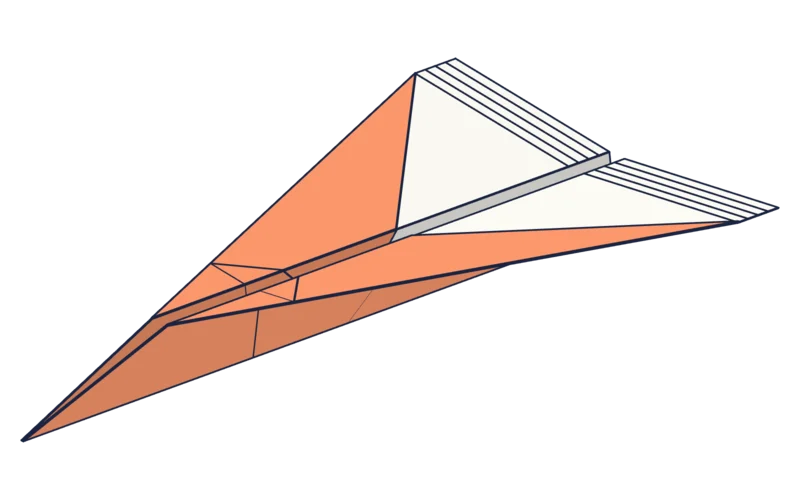 Paper Plane In Flight Fold & Soar: paper airplane folding guides and flight experiments